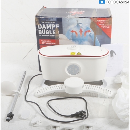 cleanmaxx Hemdenbügler Bügeleisen Dampfbügelstation Touch Display Timer 1800W weiß silber (288660)