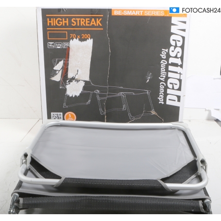 Westfield Be-Smart Highstreak Relaxliege Dreibeinliege Sonnenliege Camping Terrasse Garten anthrazit (288670)