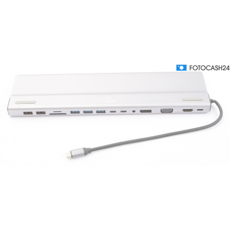 Renkforce RF-DKS-902 Notebook Dockingstation integrierter Kartenleser USB-C grau (287610)