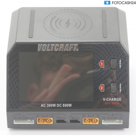 VOLTCRAFT V-Charge 600 DUO 3,5" Multifunktionsladegerät Modellbau-Ladegerät PC-Verbindung 16A schwarz (287878)