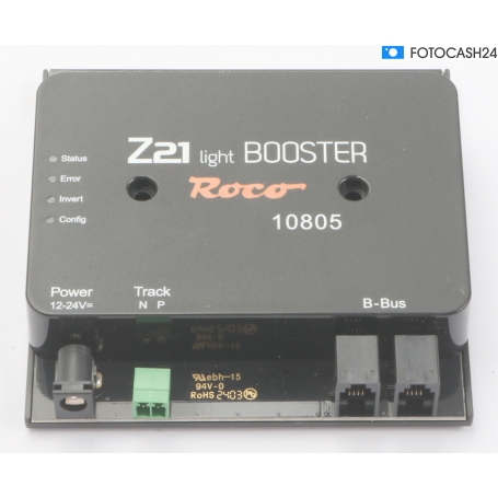 Roco 10805 Z21 Modellbau Light Booster Digital-Booster Steckklemme 3A schwarz (287887)