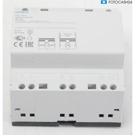 Siemens Sicherheitstransformator, 40VA Primär AC (287646)