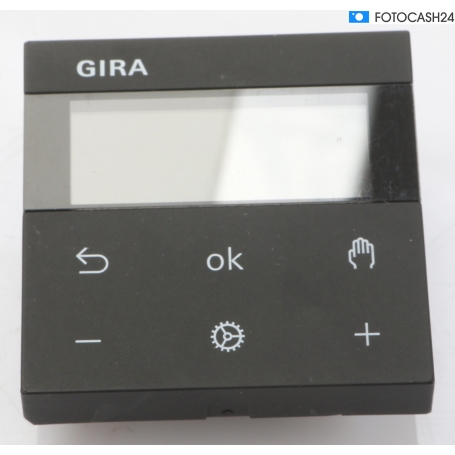 Gira 5394005 System 3000 Raumtemperaturregler BT System 55 schwarz matt (289198)