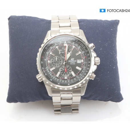 Casio EF-527D-1AVEF Herren-Armbanduhr Analoguhr Uhr wasserdicht bis zu 100m Tiefe Stahl schwarz (289206)