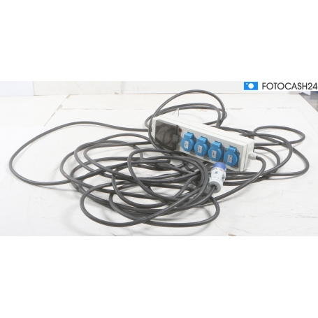 Pro Plus CEE-Mehrfachstecker auf 3xSchuko und 2xUSB, mit MCCB und RCD, 20m (287695)