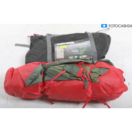 High Peak Sparrow 2-Personen Zelt Tunnelzelt Doppeldach Camping Outdoor grün rot (289088)