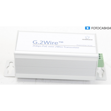 Renkforce RF-5230760 Netzwerkverlängerung 2-Draht 2000MBit/s PoE-Funktion 500m Reichweite silber (289263)