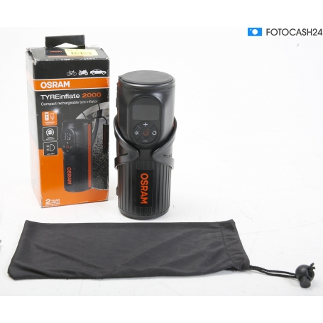 Osram Auto OTIR2000 Auto-Kompressor Reifenpumpe 8,3bar digitales Display Arbeitslampe schwarz (289296)