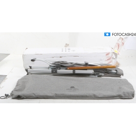 Holiday Travel Joplin Faltstuhl mit Holzarmlehne, grau/braun (289306)