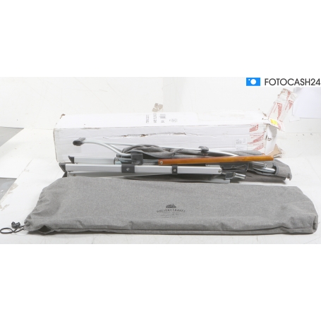 Holiday Travel Joplin Faltstuhl mit Holzarmlehne, grau/braun (289306)