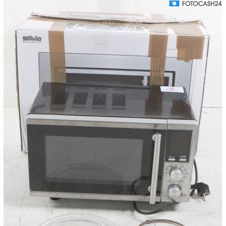Silva Schneider EBM-G 880E Einbau-Mikrowelle 17 Liter 45,2cm breit 700 Watt Grillfunktion Edelstahl (289402)