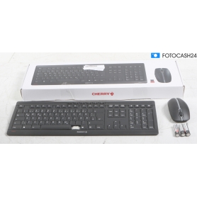 Cherry Stream Tastatur-Maus-Set Computer PC USB QWERTZ Funk kabellos schwarz (289548)