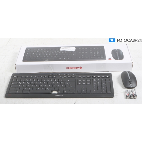 Cherry Stream Tastatur-Maus-Set Computer PC USB QWERTZ Funk kabellos schwarz (289548)