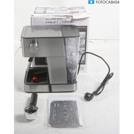 Profi Cook PC-ES 1209 Siebträgermaschine Espressomaschine 1,8 Liter 850 Watt Edelstahl (289561)