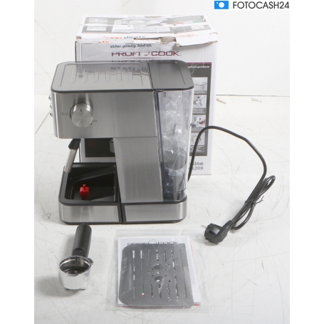 Profi Cook PC-ES 1209 Siebträgermaschine Espressomaschine 1,8 Liter 850 Watt Edelstahl (289561)