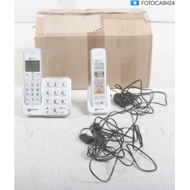 Geemarc Mobility Pack schnurloses Telefon analog Anrufbeantworter Freisprechen weiß (289887)