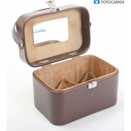 Koffer Retro Leder Koffer ca. 24x17x16 cm Braun (287234)