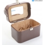 Koffer Retro Leder Koffer ca. 24x17x16 cm Braun (287234)