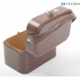 Koffer Retro Leder Koffer ca. 24x17x16 cm Braun (287234)