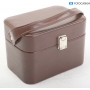 Koffer Retro Leder Koffer ca. 24x17x16 cm Braun (287234)