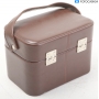 Koffer Retro Leder Koffer ca. 24x17x16 cm Braun (287234)