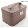 Koffer Retro Leder Koffer ca. 31x18x22 cm Braun (287235)