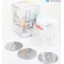 Bosch MUZ6MM3 Schnitzelwerk Scheibenmesser Schlagmesser Küchenmaschinen-Zubehör weiß transparent (289301)