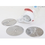 Bosch MUZ6MM3 Schnitzelwerk Scheibenmesser Schlagmesser Küchenmaschinen-Zubehör weiß transparent (289301)