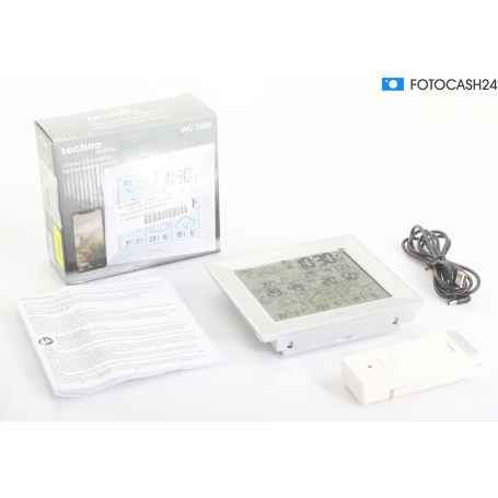 Technoline WD2000 Satelliten Wetterstation mit Außensensor Luftdruck Wettervorhersage silber (289682)