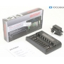 Voltcraft VC-10882815 CC-8 Rundzellen-Ladegerät Batterie-Lader LiIon LiFePO NiMH NiCd Akkuerkennung schwarz (289722)