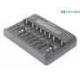 Voltcraft VC-10882815 CC-8 Rundzellen-Ladegerät Batterie-Lader LiIon LiFePO NiMH NiCd Akkuerkennung schwarz (289722)