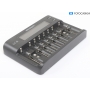 Voltcraft VC-10882815 CC-8 Rundzellen-Ladegerät Batterie-Lader LiIon LiFePO NiMH NiCd Akkuerkennung schwarz (289722)