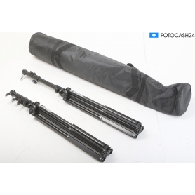 Bresser 2x Lampenstative ca. 220 cm Studio Blitz Stativ 2 Stück in Tasche (289849)