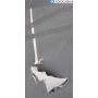 Brunner Marbella High Sonnenliege, 198x64xH48/103cm, Schutzdach, Syntex/Aluminium, schwarz (290029)