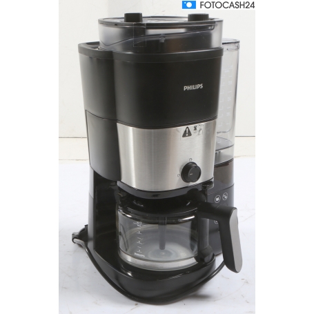 Philips HD7900/01 Kaffeemaschine 10 Tassen Mahlwerk Timerfunktion Warmhaltefunktion schwarz silber (291328)