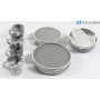 Brunner Dolomit Geschirrset, 16-teilig, grau (289651)