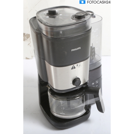 Philips HD7900/01 Kaffeemaschine 10 Tassen Mahlwerk Timerfunktion Warmhaltefunktion schwarz silber (289852)