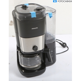 Philips HD7900/01 Kaffeemaschine 10 Tassen Mahlwerk Timerfunktion Warmhaltefunktion schwarz silber (289877)