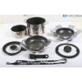 Brunner Academy High Kochset Kochtopfset Camping-Topfset Pfanne 8tlg. Edelstahl (290002)