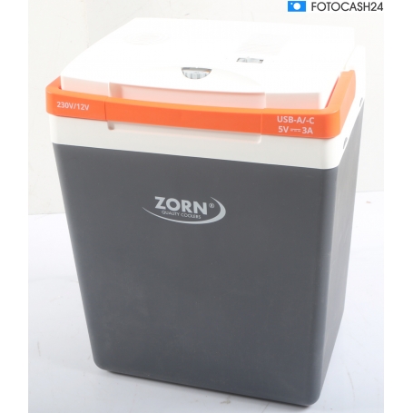 Zorn Z32 LNE USB thermoelektrische Kühlbox 30 Liter 12/230V/USB-A/C grau weiß (290043)