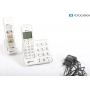 Geemarc Mobility Pack schnurloses Telefon analog Anrufbeantworter Freisprechen weiß (291579)