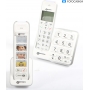 Geemarc Mobility Pack schnurloses Telefon analog Anrufbeantworter Freisprechen weiß (291579)