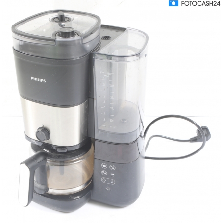 Philips HD7900/01 Kaffeemaschine 10 Tassen Mahlwerk Timerfunktion Warmhaltefunktion schwarz silber (291598)