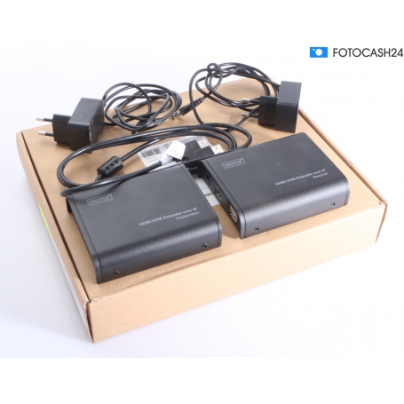 Digitus DS-55202 HDMI Netzwerk KVM-Extender-Set Verlängerung Receiver 1920x1080P USB schwarz (291830)