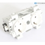 Hager GAPSET1 1xArbeitsplatz, mit 3 Steckdosen+USB-Charger, 15W, 2xRJ45, Cat.6A, Frontrastend, verkehrsweiß (291852)