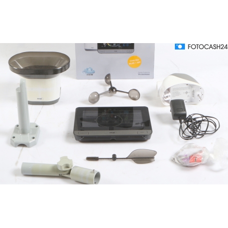 TFA Dostmann WLAN VIEW PRO Wetterstation Funk-Wetterstation Vorhersage Temperatur Luftfeuchtigkeit schwarz (291951)