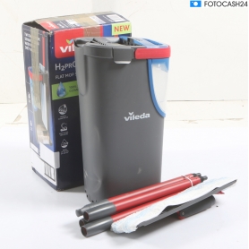 Vileda H2PRO Flat Mop Bodenwischer Wischmop 1,2 Liter Frischwassertank rot grau (289883)