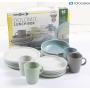 Brunner Dolomit Melamin-Geschirr-Set Essgeschirr Teller Becher 16-tlg. Camping Wohnwagen Wohnmobil (290004)