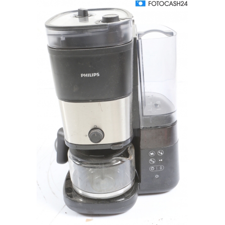 Philips HD7900/01 Kaffeemaschine 10 Tassen Mahlwerk Timerfunktion Warmhaltefunktion schwarz silber (289853)