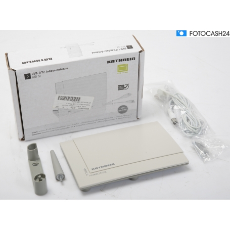 Kathrein BZD 32 Flachantenne Zimmerantenne DVB-T DVB-T2 DAB-Radio Verstärkung 18dB weiß (293385)